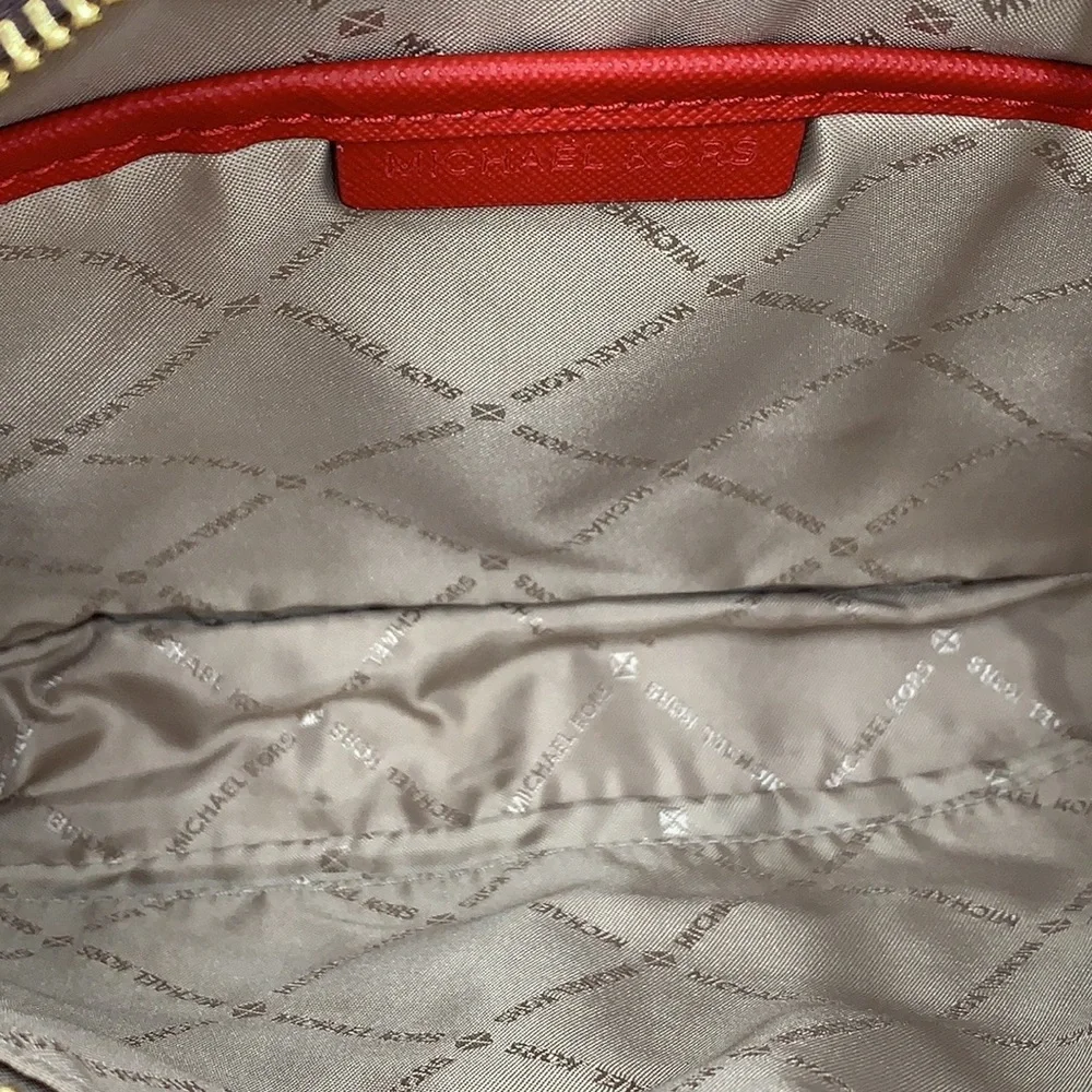 MICHAEL KORS
Jet Set Large Logo Crossbody Bag FLAME/BROWN MULTI NWT - Picture 10 of 16